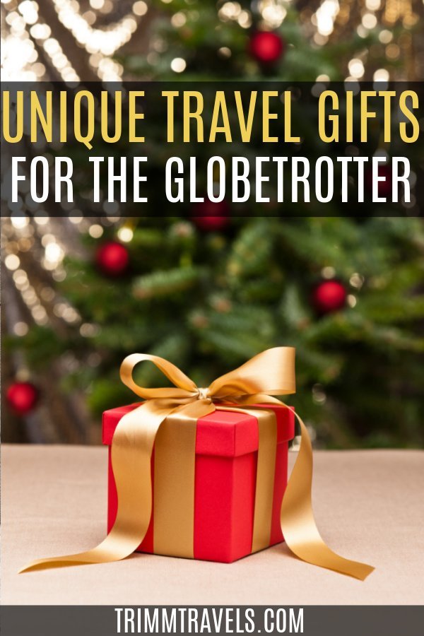 Thinking of the perfect gift year after year is quite difficult. This list of unique travel gifts will help solve that problem while delighting your traveler at the same time! If you are more of a traditionalist, there are classic choices along with gift card options too. #unique #travel #gifts #holiday #giftguide #christmas #presents #globetrotter