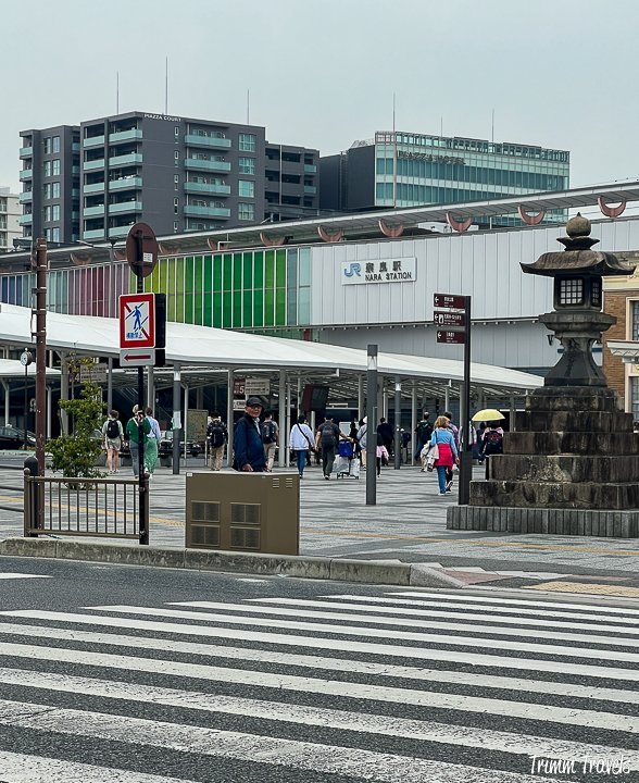 shot of JR Nara Station in Nara Japan
